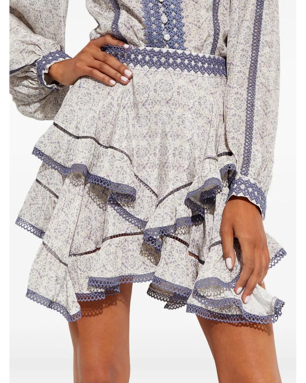 Ixiah White Outbloom Mini Skirt
