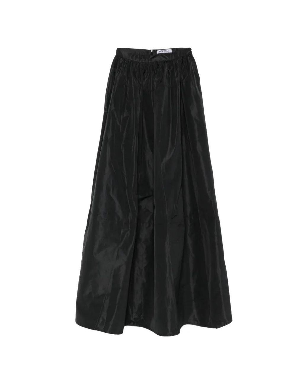 Lutz Huelle Black Adrian Flared Maxi Skirt