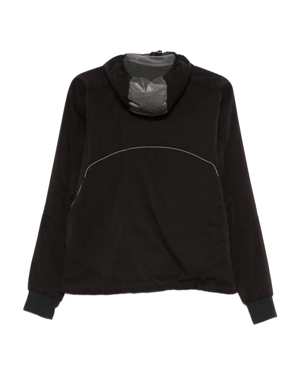And Wander Black Hooded Zip-Up Jacket