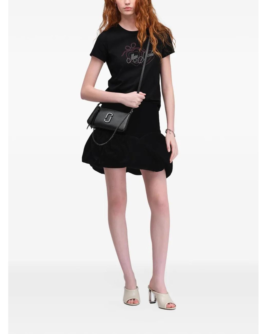 Mini Bagas Marc Jacobs Logo-Plaque Mini Bag in Black | Lyst