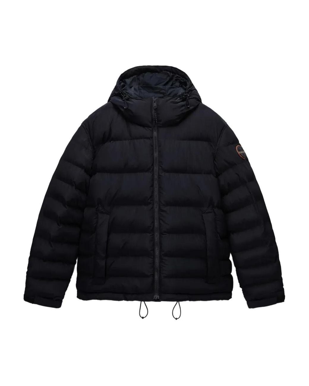 Napapijri Blue Hooded Padded Jacket for men