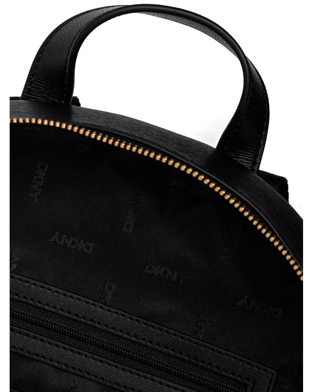 DKNY Black Leather Backpack
