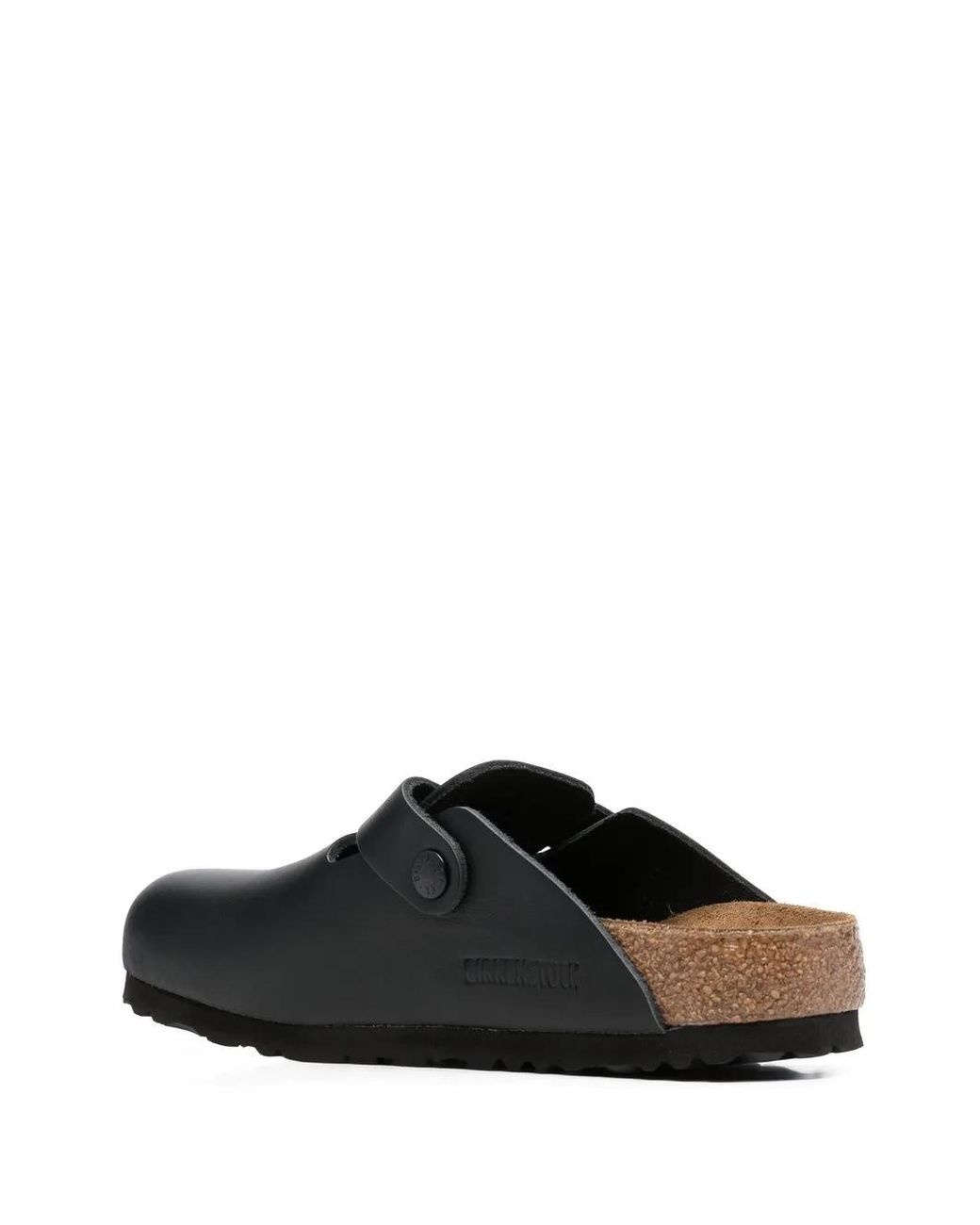 Birkenstock Black Boston Buckled Clogs