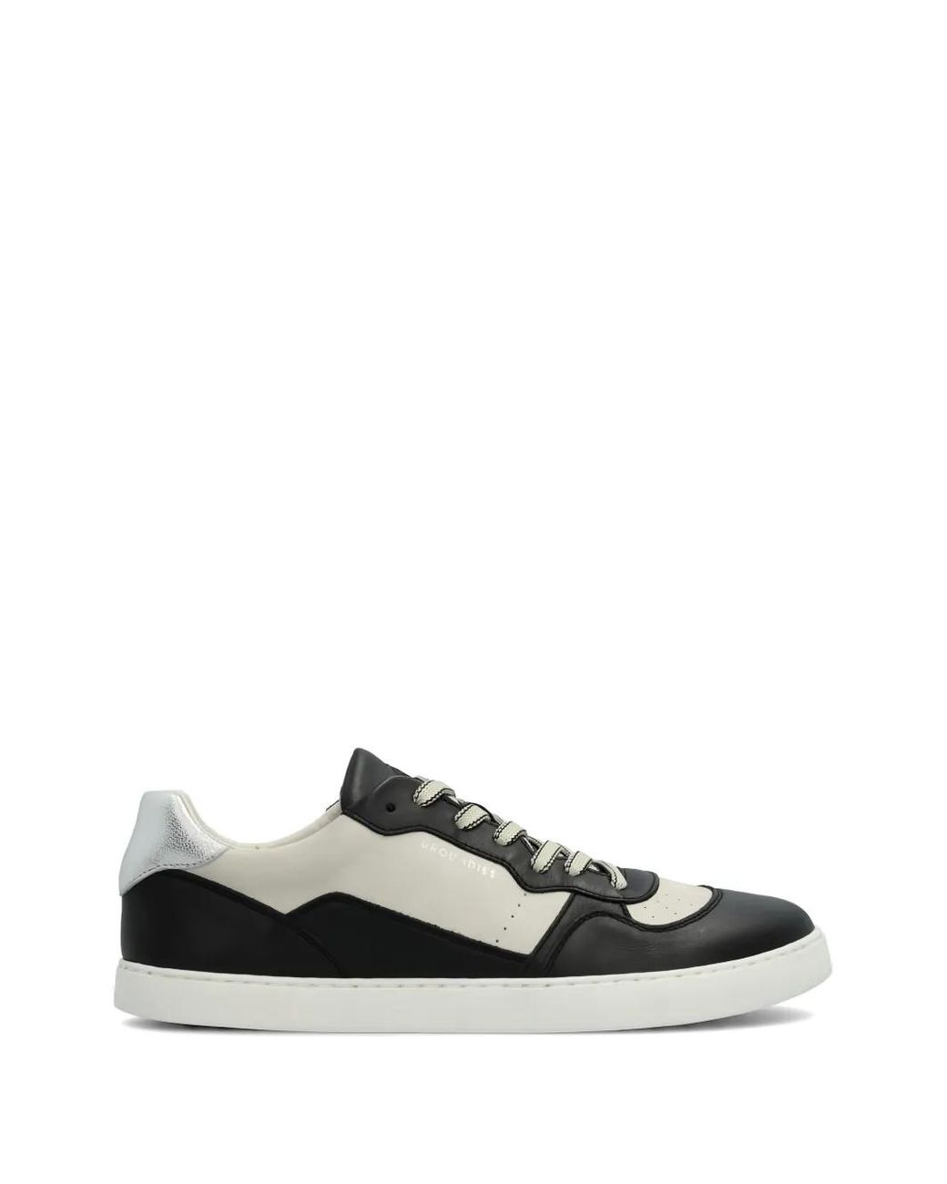Groundies White Panelled Perforated Sneakers