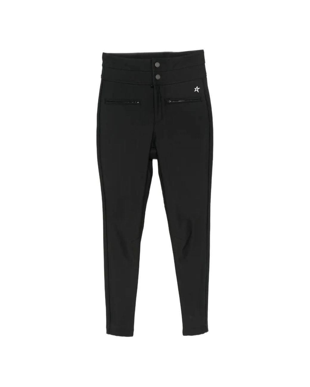Perfect Moment Black Pantalon Skinny Aurora À Logo Brodé