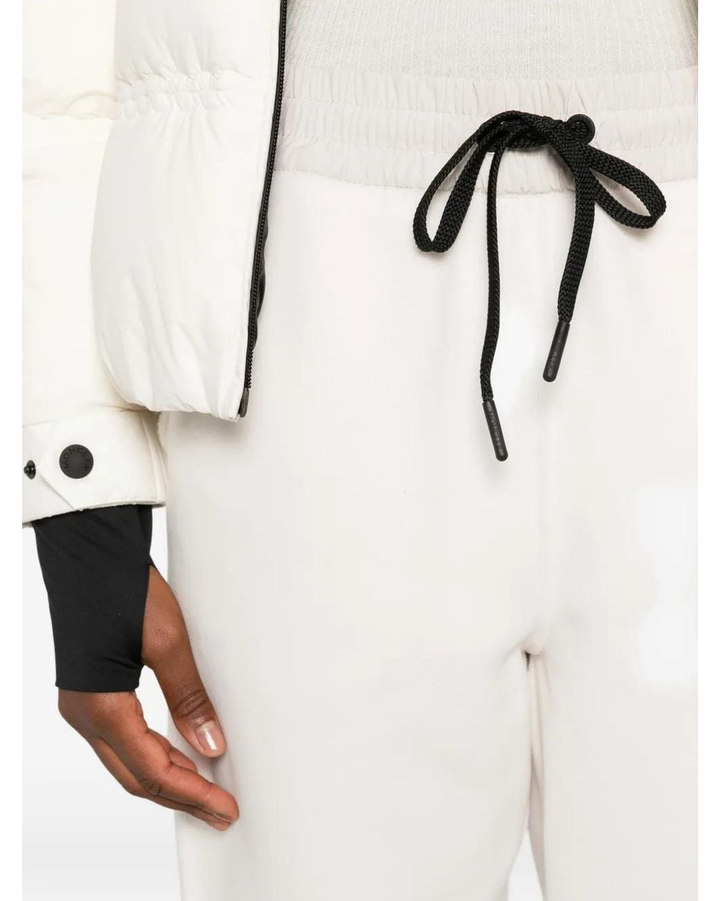 Moncler White Drawstring-Waist Track Pants