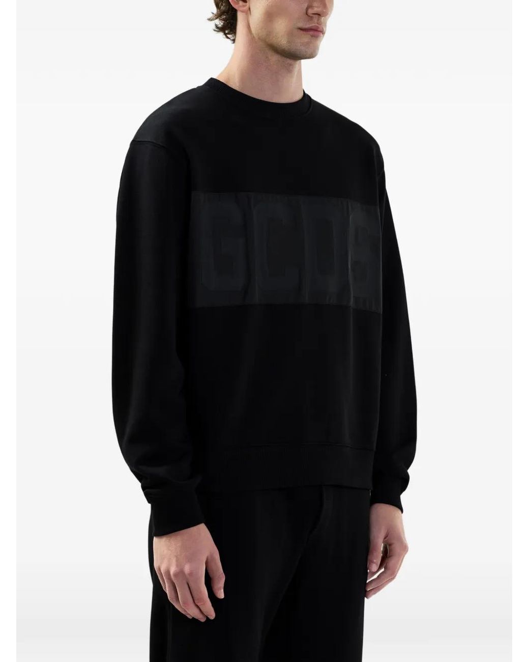 Gcds Black Logo-Band Sweatshirt for men