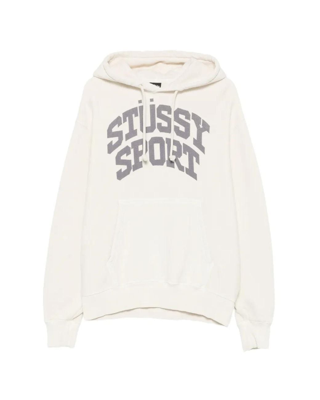 Stussy White Logo-Print Hoodie for men