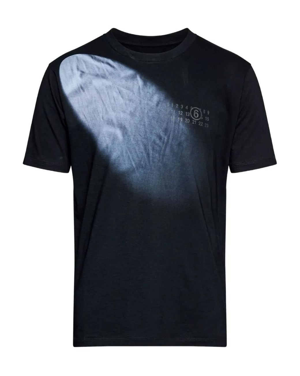 MM6 by Maison Margiela Black Graphic Print T-Shirt for men