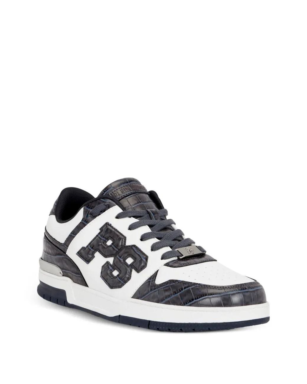 Philipp Plein White Patch Cocco Sneakers