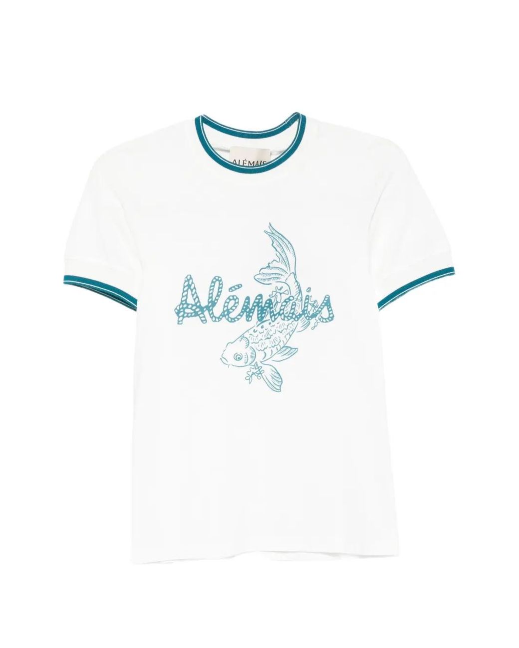 ALÉMAIS Blue Lucky Raglan-Sleeve T-Shirt