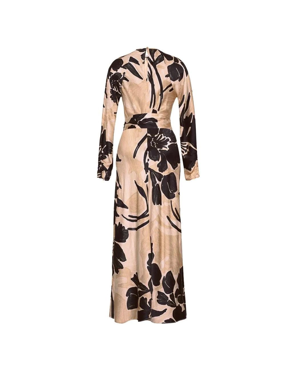 Cara Cara White Floral-Print Belted Maxi Dress
