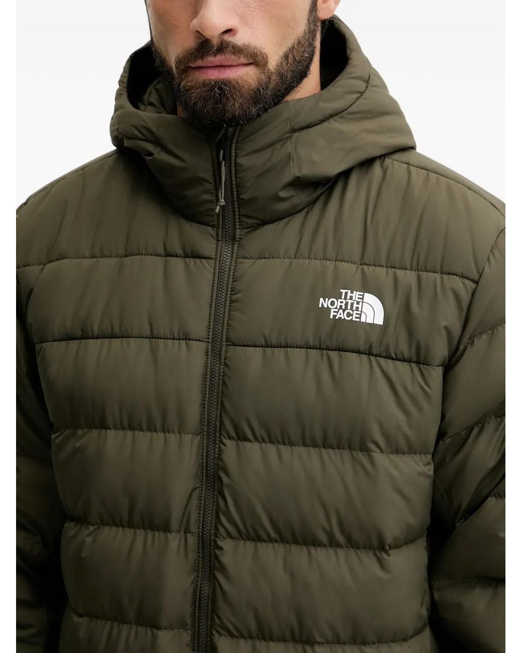 The North Face Green Hooded Puffer Jacket for men