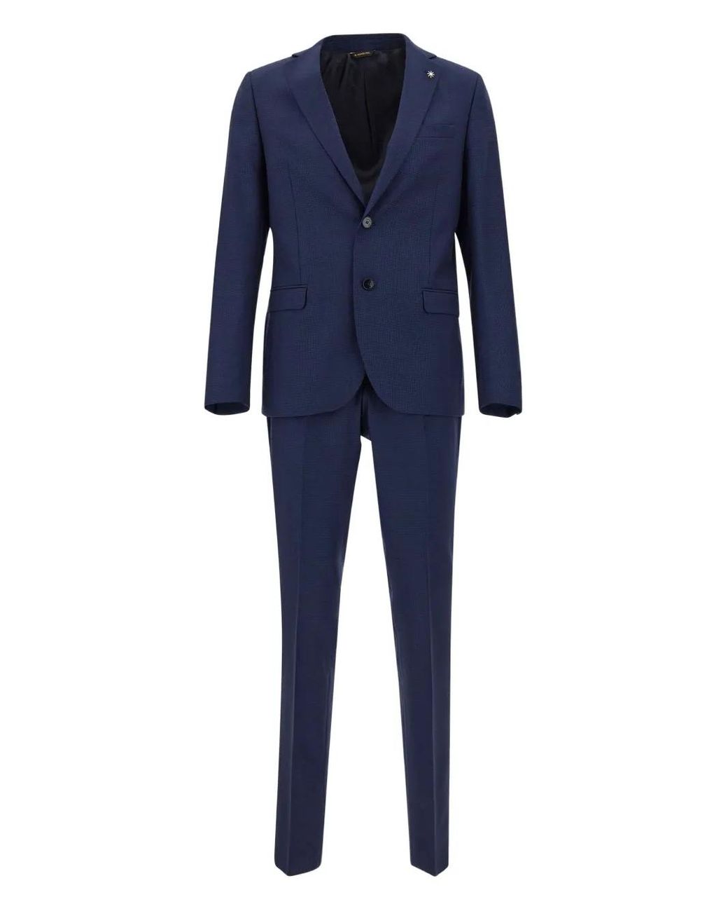 Manuel Ritz Blue Wool Single-Breasted Suit for men