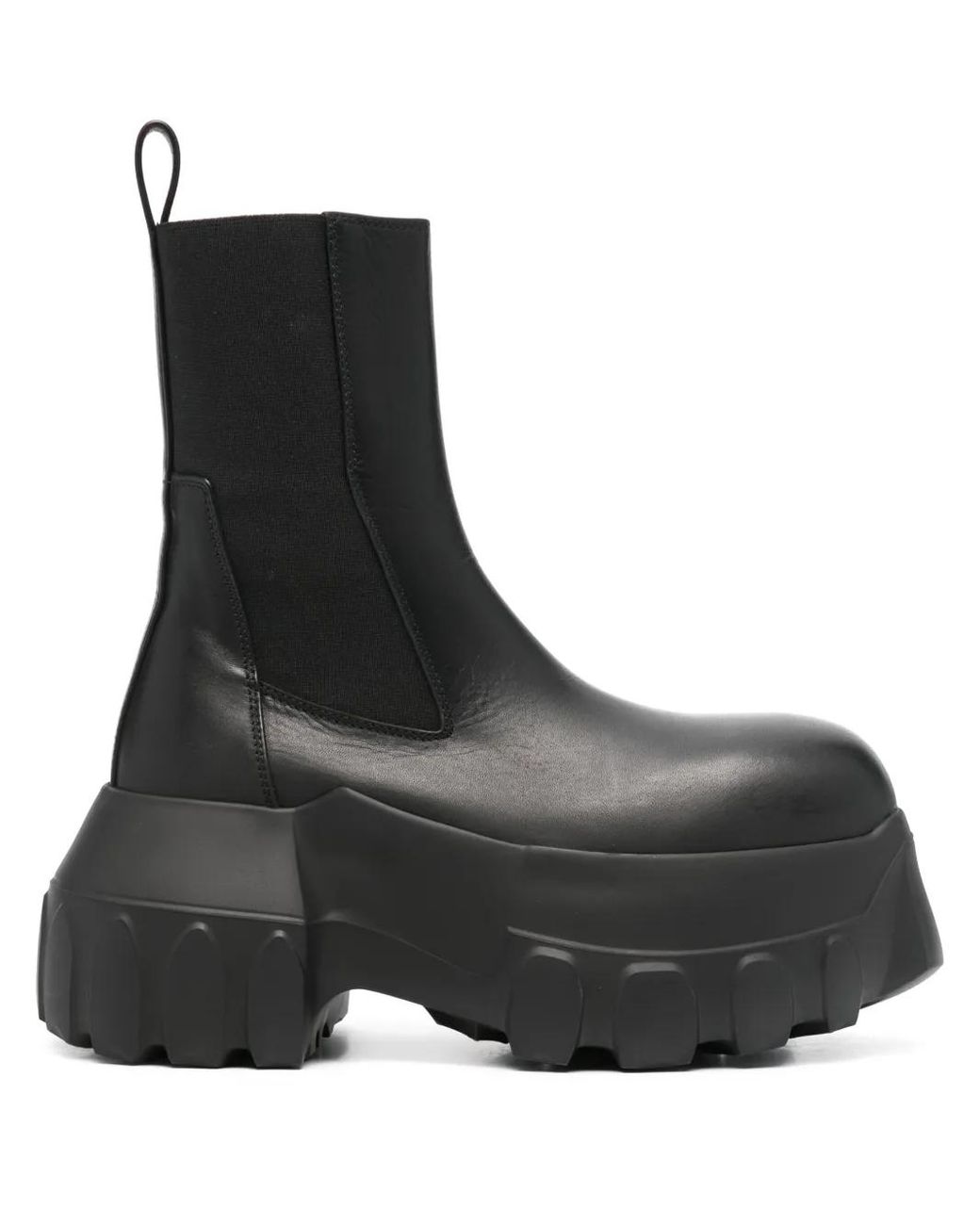 Rick Owens Black "Beatle Mega Tractor" Ankle Boots