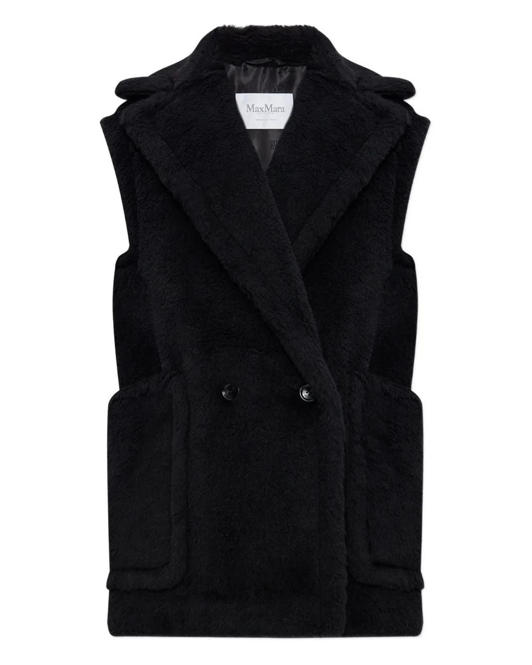 Max Mara Black "Bormida1234" Short Double Breasted Coat
