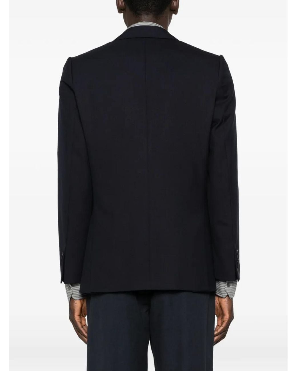 Officine Generale Blue Giovanni Single-Breasted Blazer for men