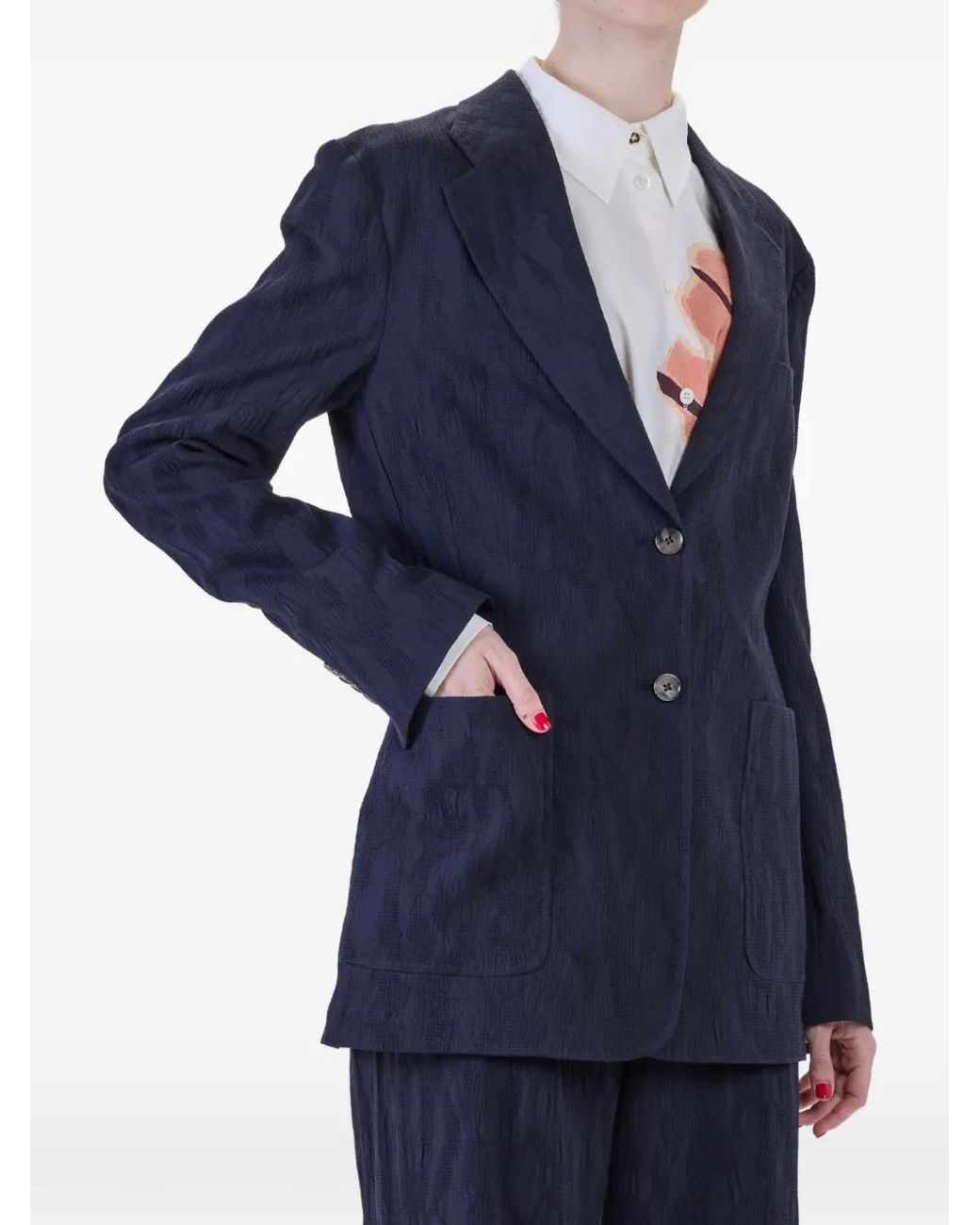 Paul Smith Blue Seersucker Blazer