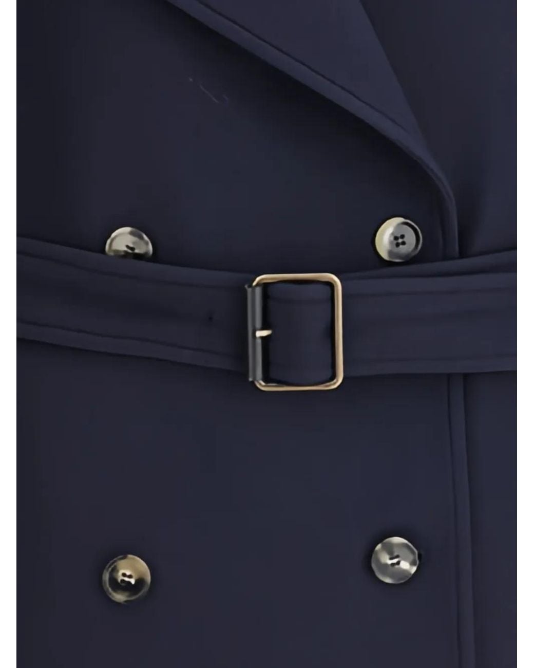 Loewe Blue Button Belt Double Breasted Peacoat