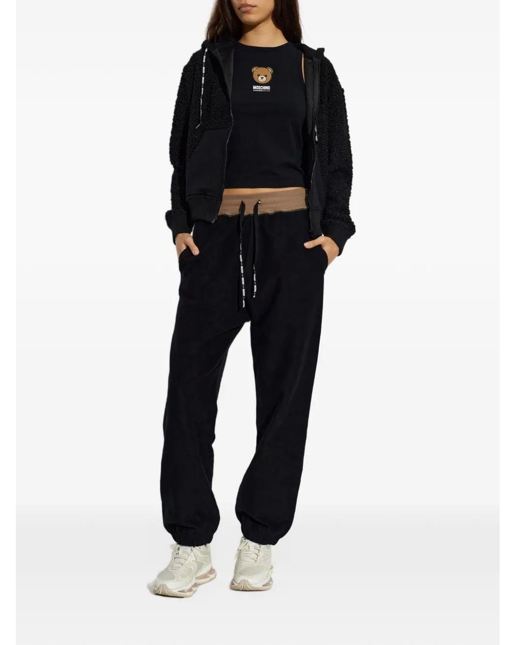 Moschino Black Active Drawstring Track Pants