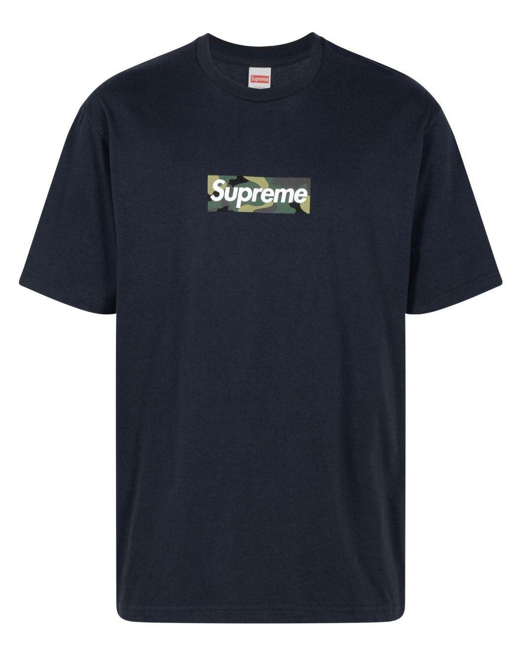 Supreme Box Logo Cotton T shirt in Blue Lyst Canada