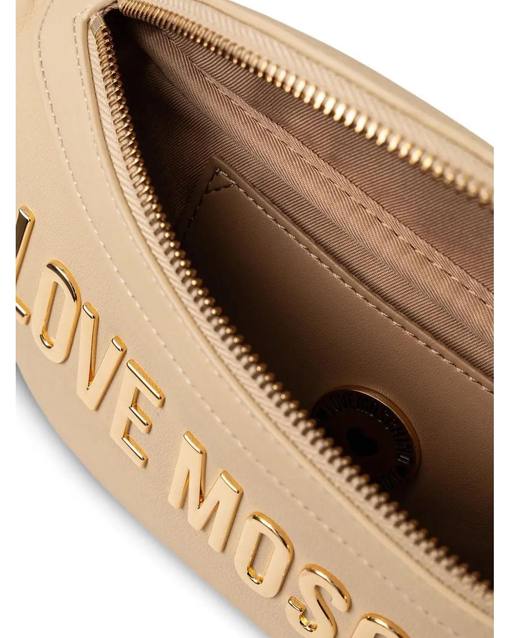 Love Moschino Natural Logo-Detail Buckle Belt Bag