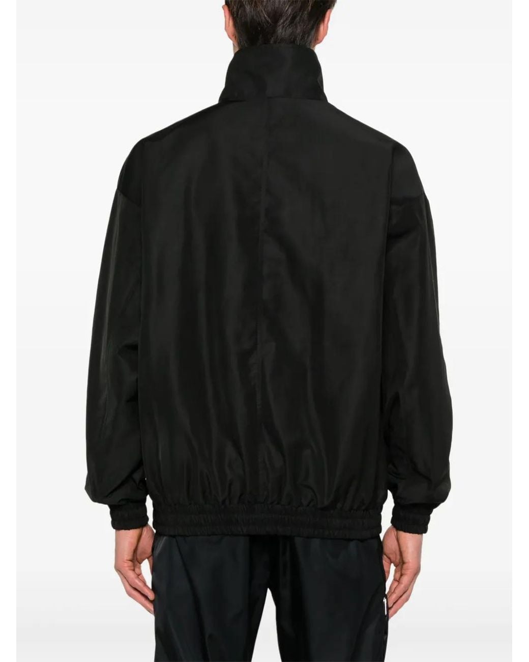 Dolce & Gabbana Black Logo-Appliqué Bomber Jacket for men