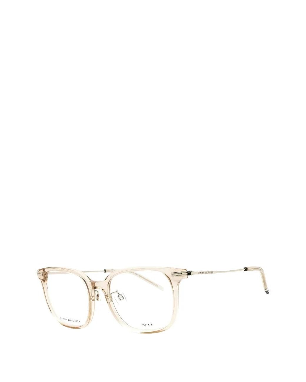 Tommy Hilfiger White Rectangle-Frame Glasses for men