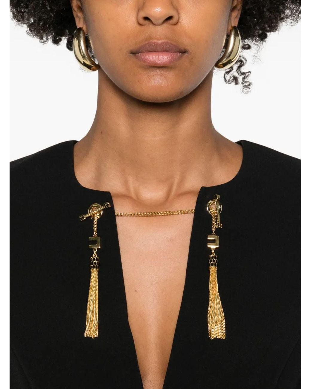 Elisabetta Franchi Black Midi Dress