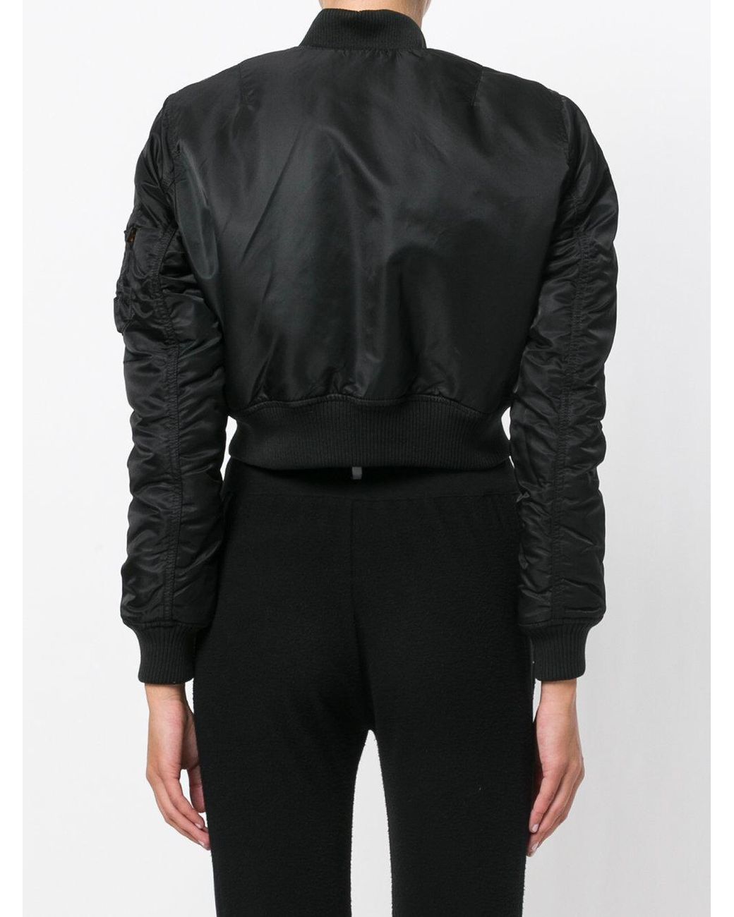 ジャケット OPEN YY_TheOpen Product PAPER LIKE CROP BOMBER (BLACK) OPEN YY Black Paper Like Crop Bomber Jacket - ShopStyle