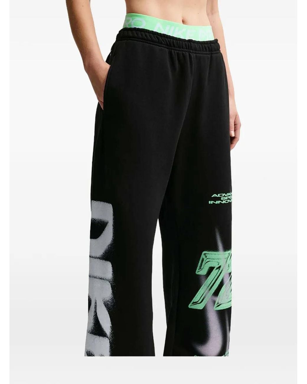 Nike Black Graphic-Print Studio Fleece Track Pants