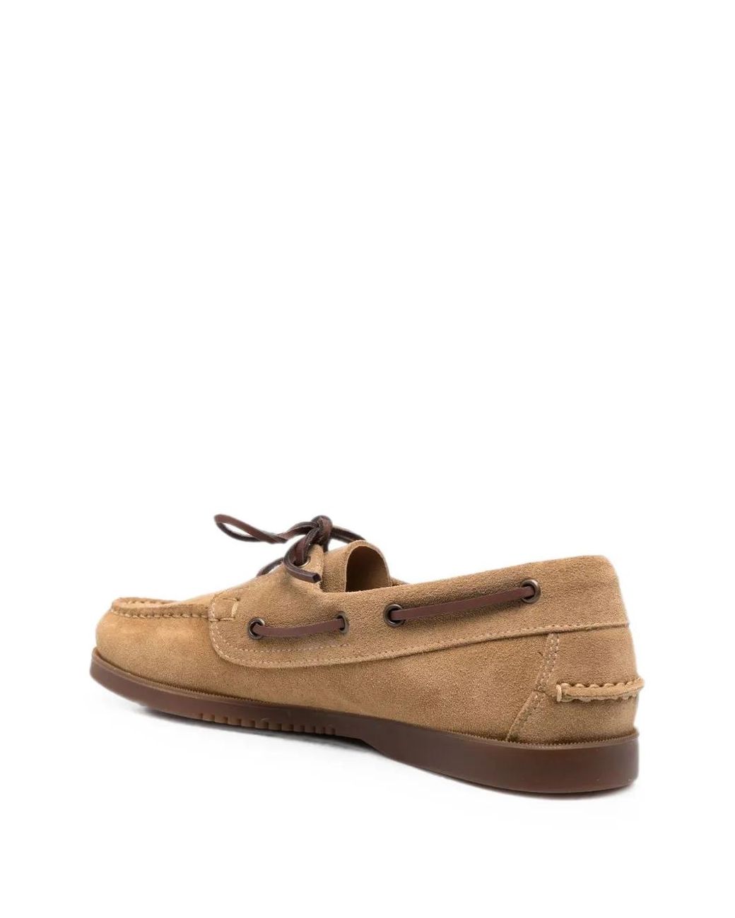 Paraboot Brown Barth Blake-Stitched Boat Shoes for men