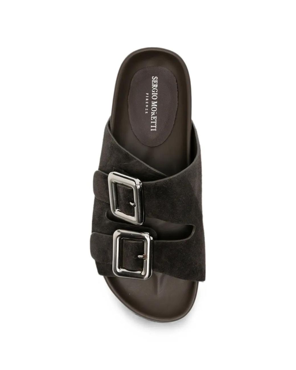 SERGIO MORETTI FIRENZE Black Buckle-Fastening Sandals