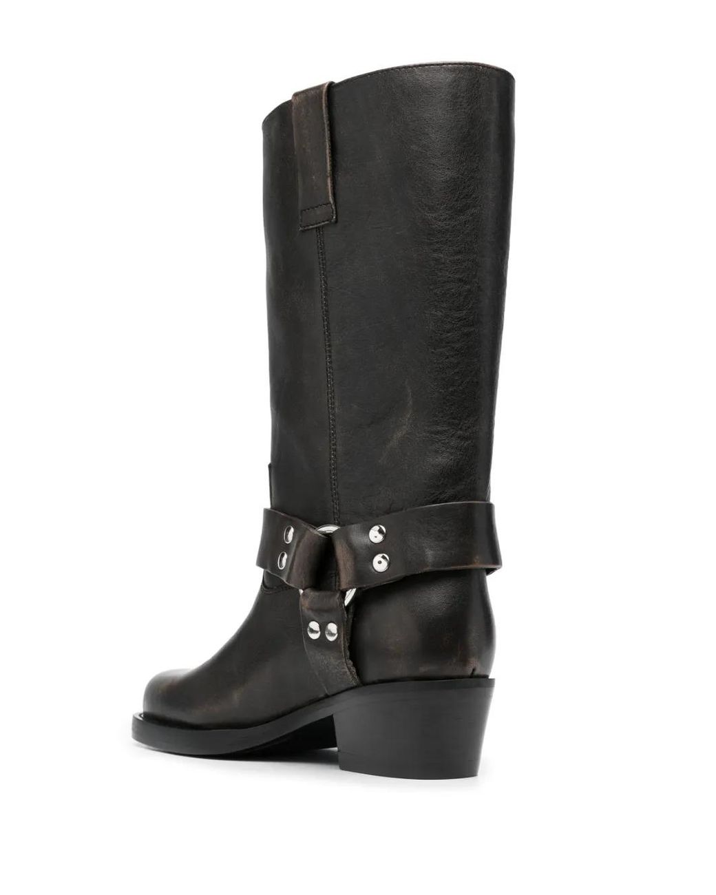 Paris Texas Black Calf Leather Roxy Boot