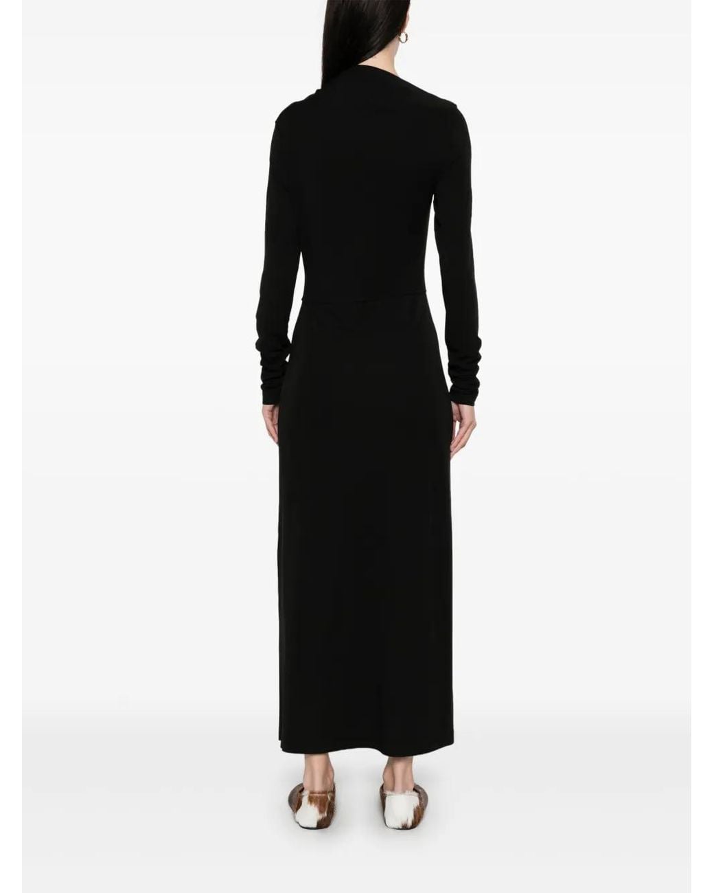 Totême Black Draped Dress