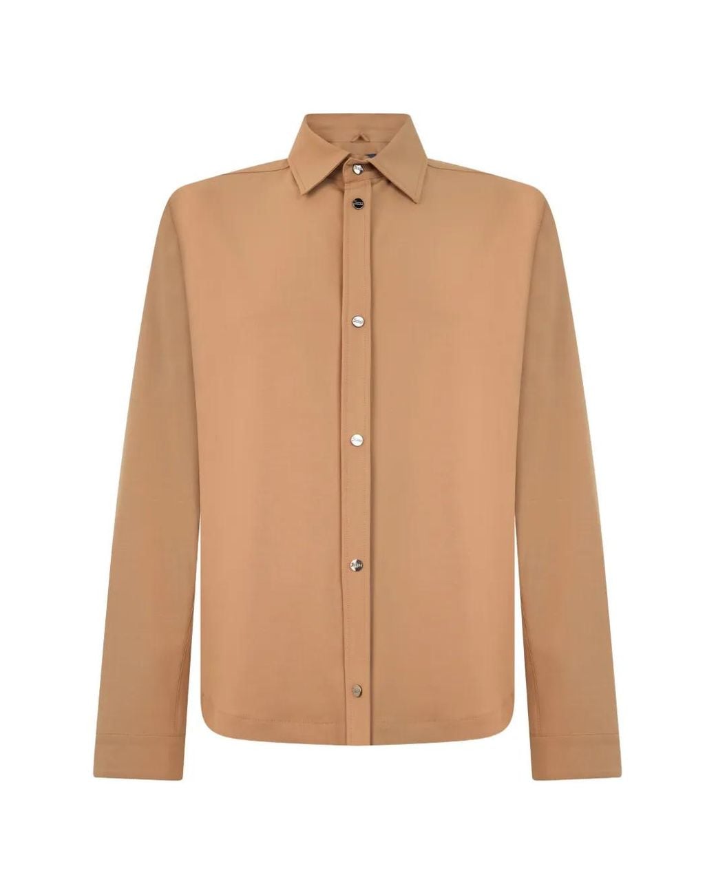 Herno Natural Button-Up Classic-Collar Shirt for men