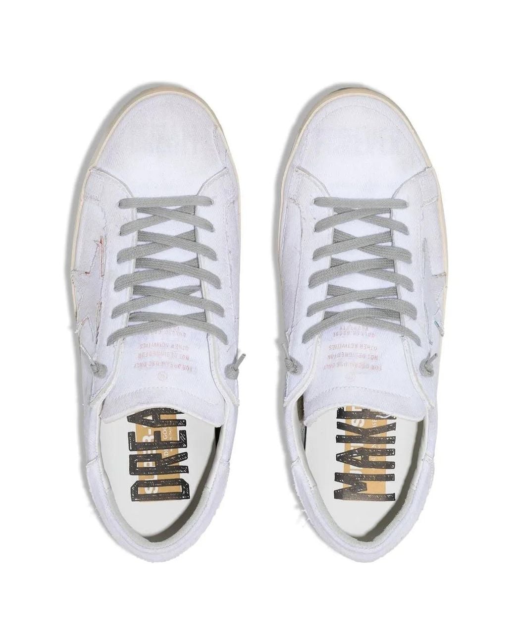 Golden Goose Deluxe Brand White Super-Star Low-Top Sneakers for men