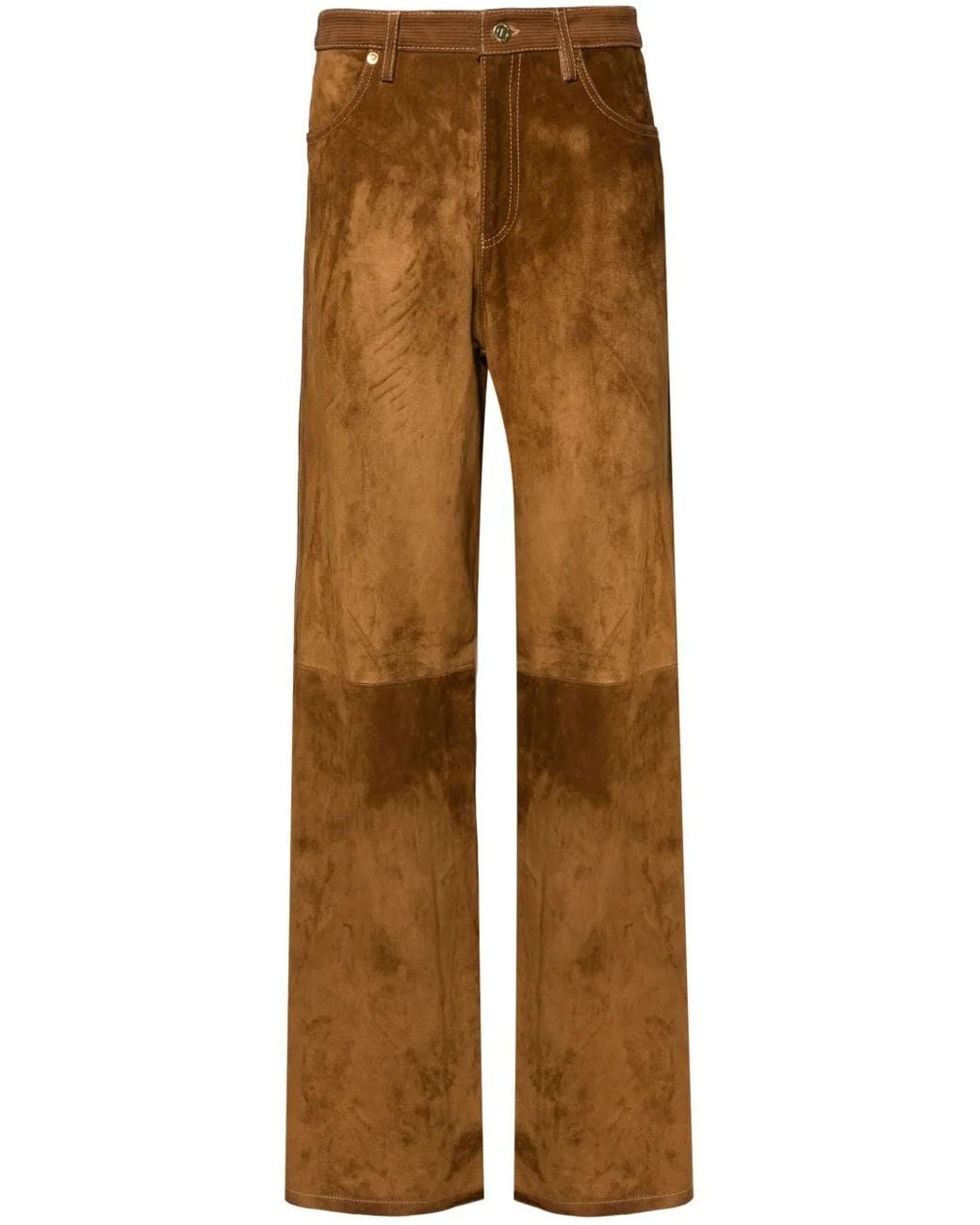 Golden Goose Deluxe Brand Brown Db Leather Melany Pants Tobacco