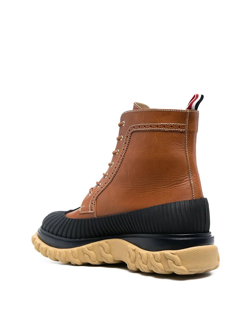 Thom Browne Brown Covered Outsole Wingtip Boots for men