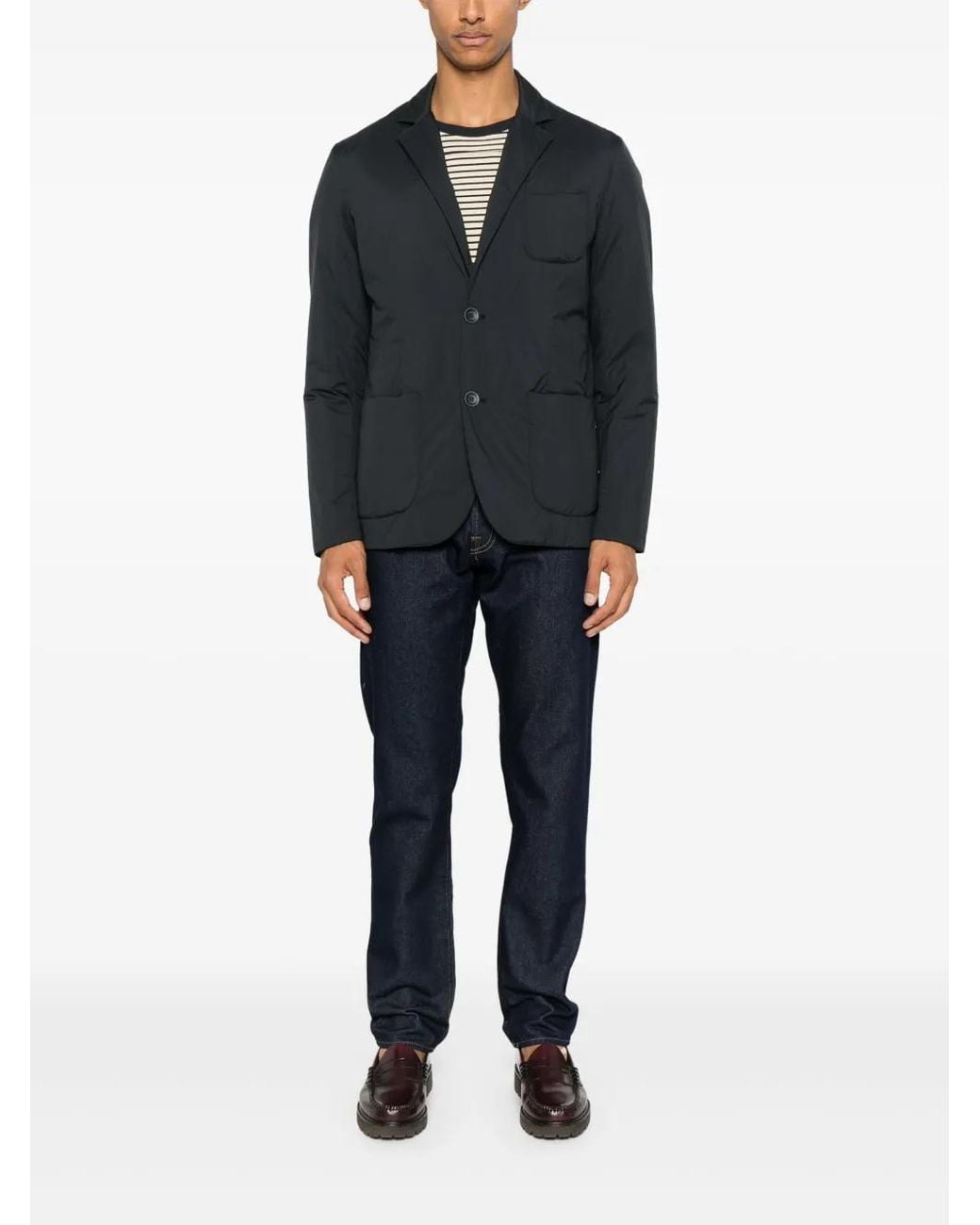 Herno Black Single-Breasted Blazer for men