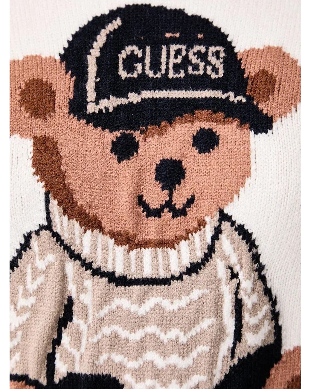 Guess White Teddy Bear Sweater