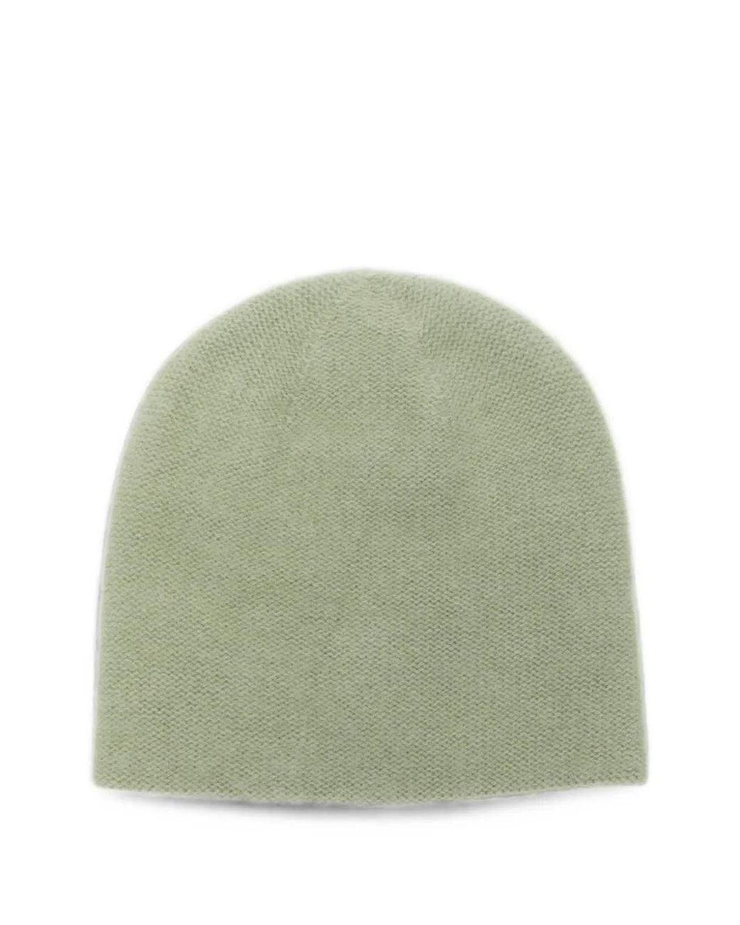 Liska Green Angelika Cashmere Beanie Hat
