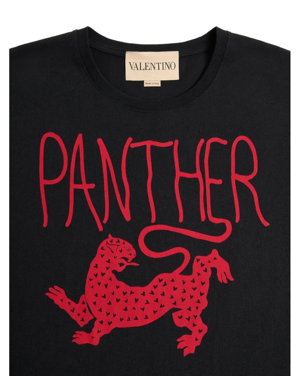 Valentino Garavani Black Printed Cotton T-Shirt