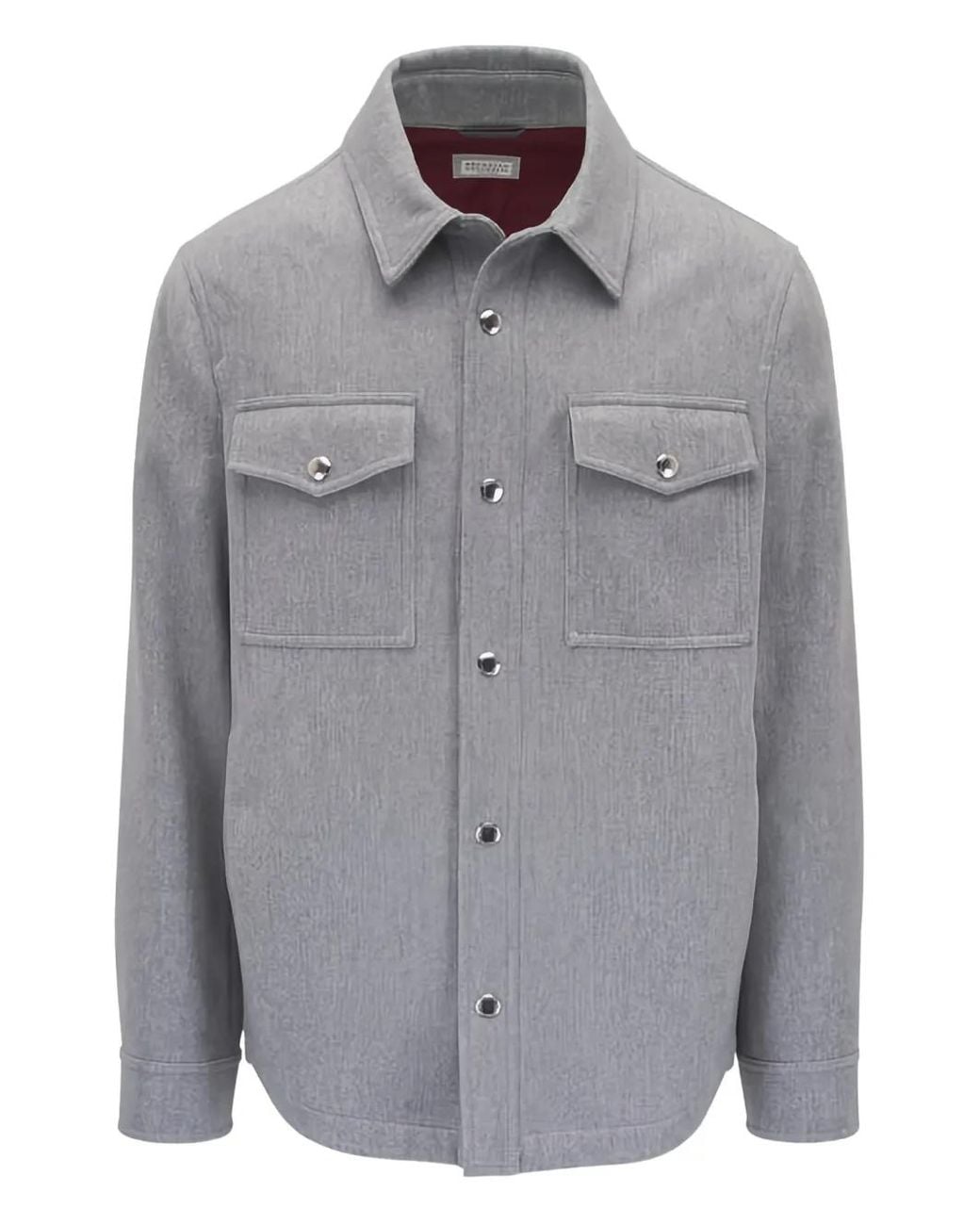 Brunello Cucinelli Gray Cashmere Jacket for men
