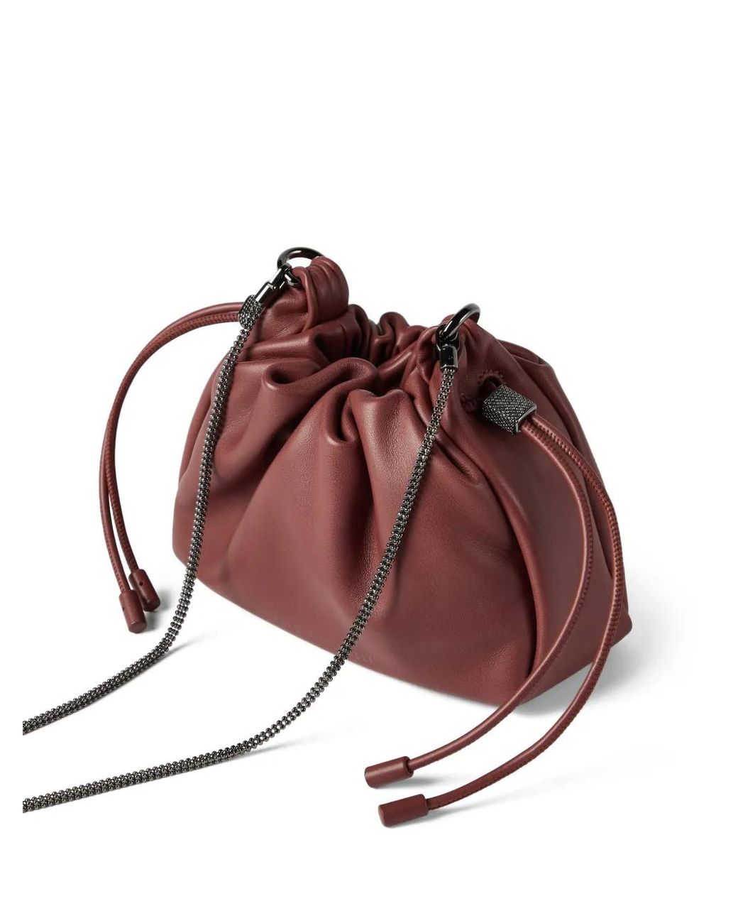 Borsa A Secchiello Mellow Mini di Brunello Cucinelli in Brown