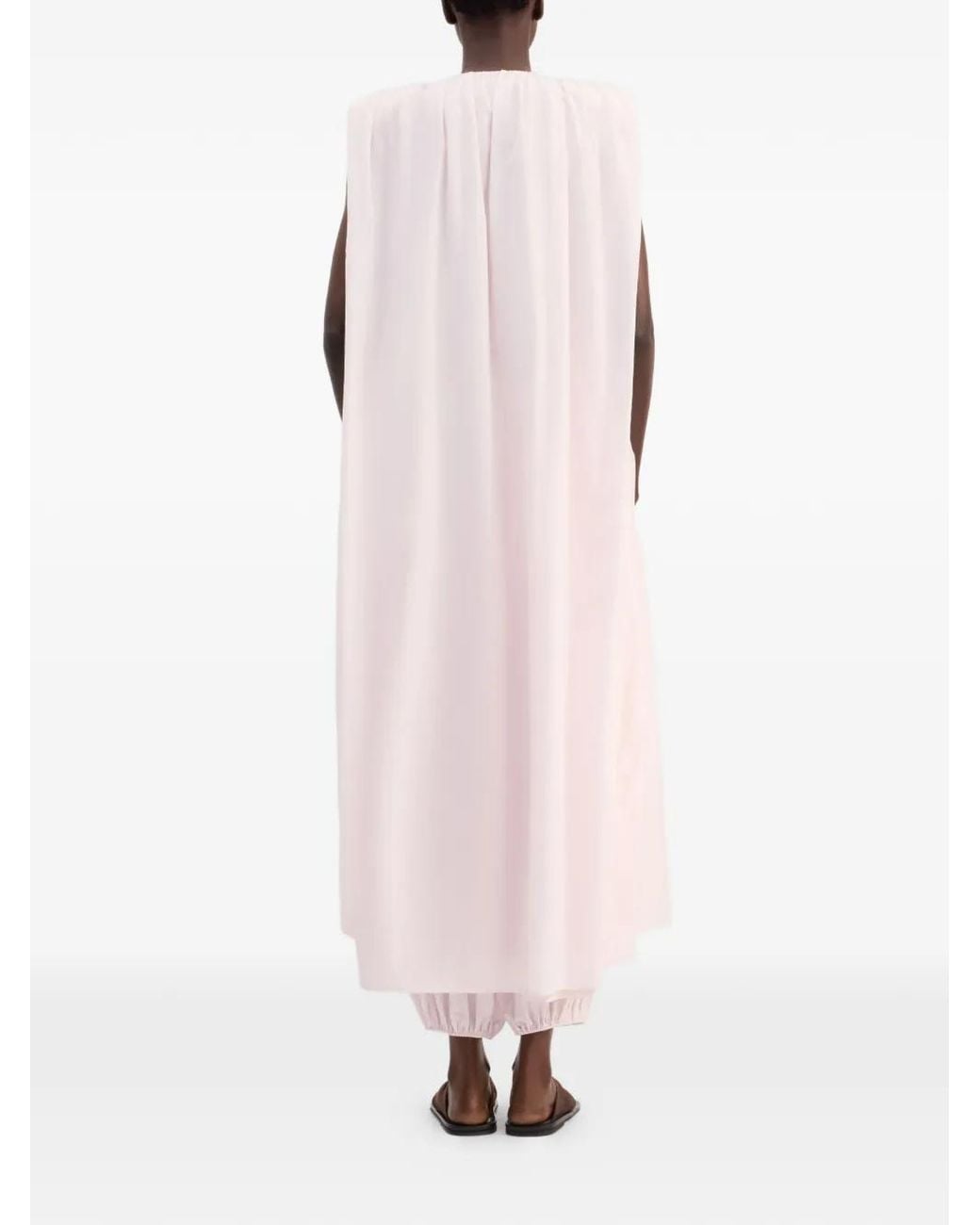 Loulou de Saison Pink Button-Fastening Midi Dress