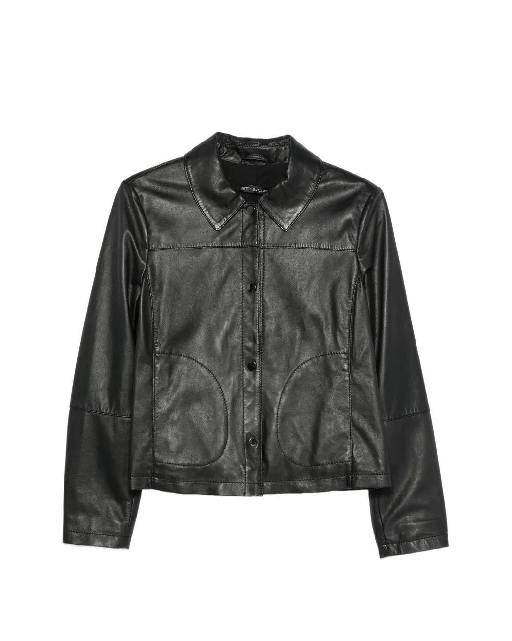Betty Barclay Black Leather Jacket