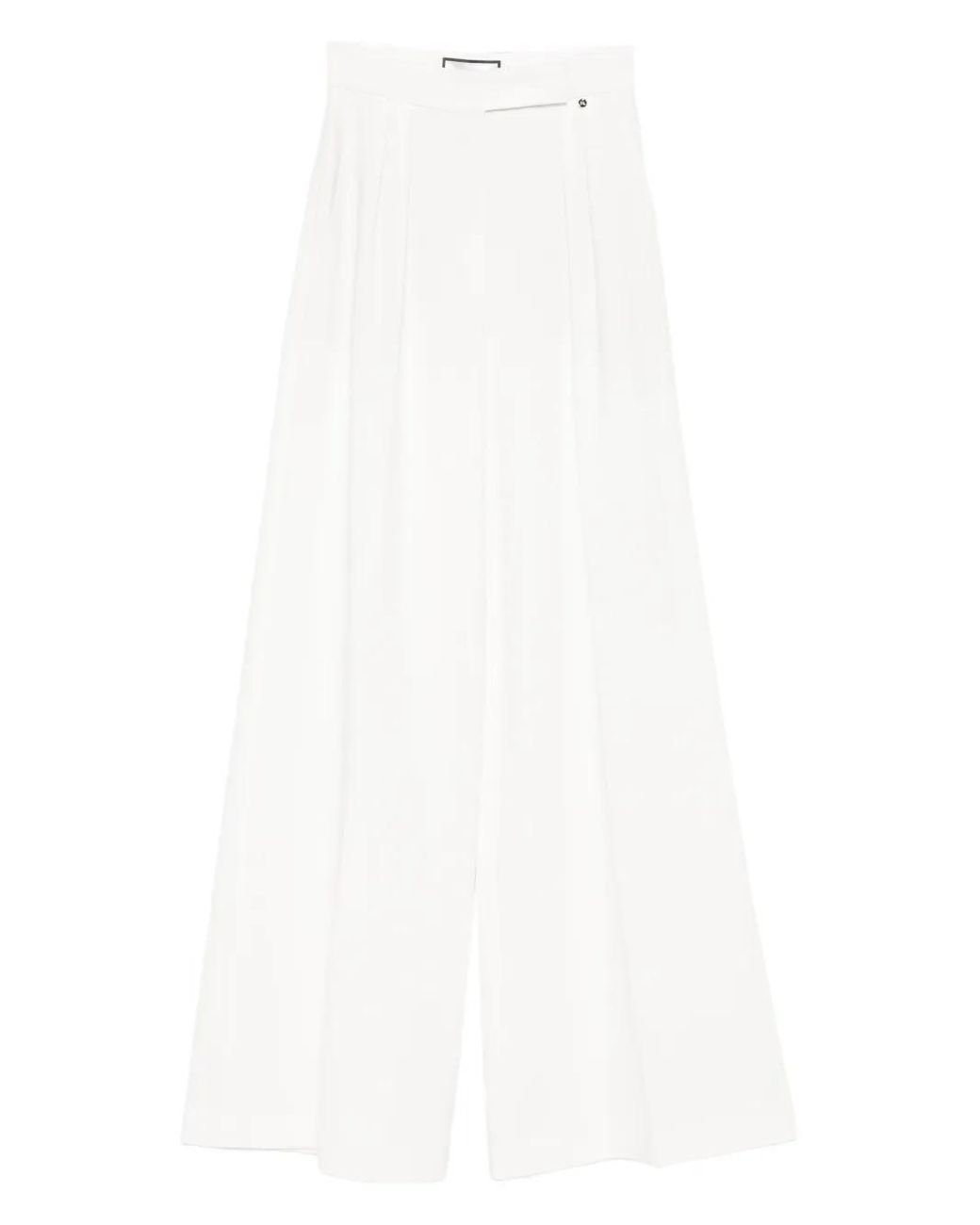 Nissa White Pleated Trousers