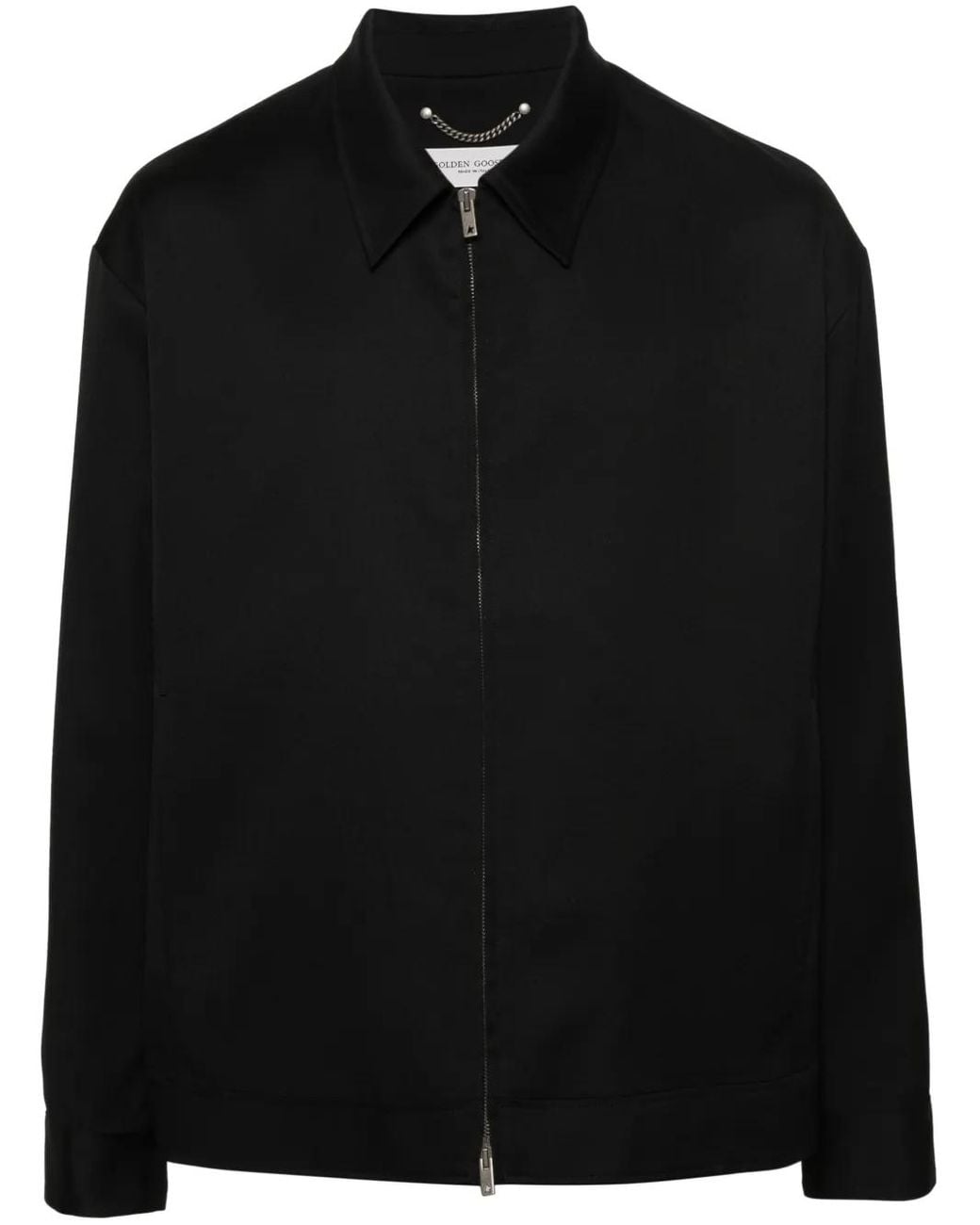Golden Goose Deluxe Brand Black Wool Zipped Jacket for men