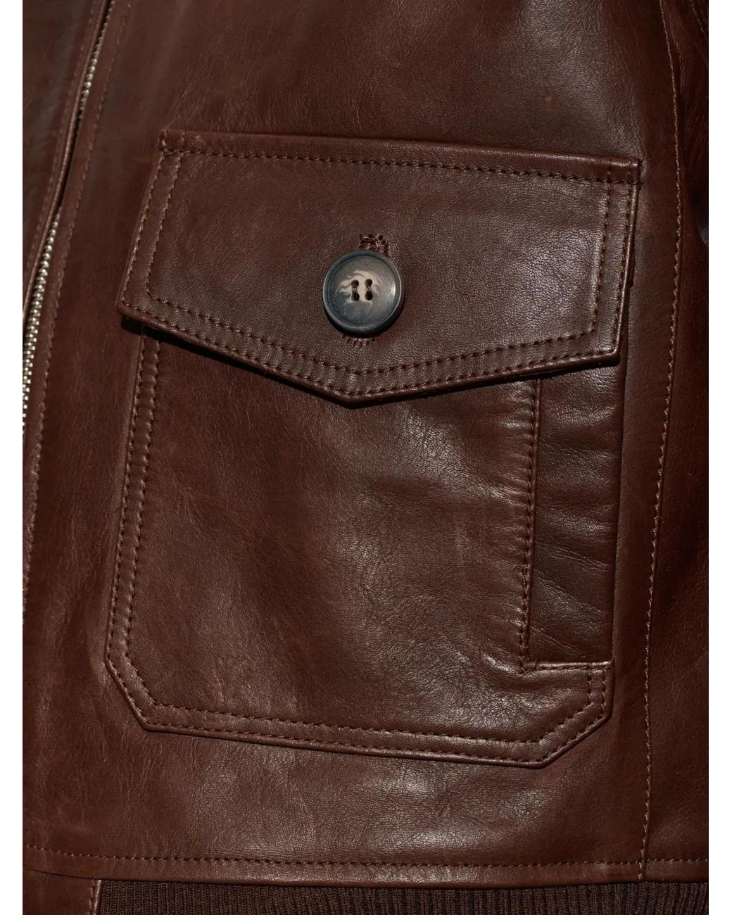 Chaqueta De Piel A.P.C. de color Brown